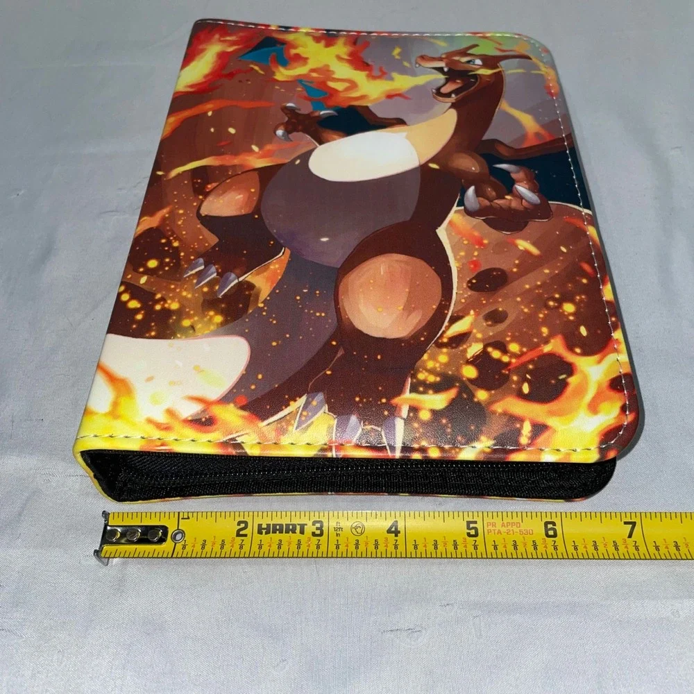 Pokemon Charizard Trading Card Binder 4-Pocket Zippered 3-Ring Album Organizer